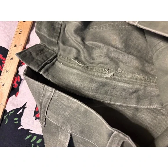 OG 107 ideal zipperVintage Military Style Cargo Pants Olive Green Size M